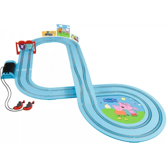Autodráha Carrera FIRST Prasiatko Peppa s autíčkami Peppa a Tom na 2,9 m dlhej dráhe.