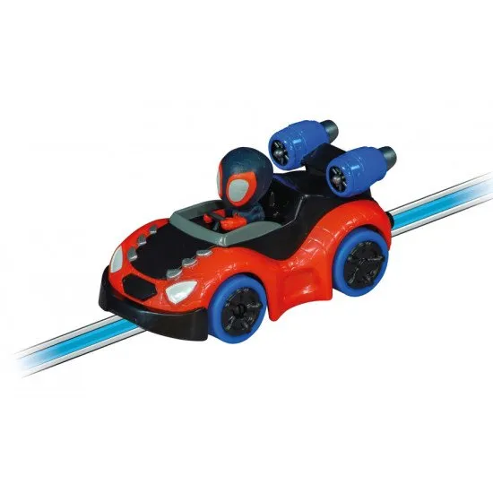 Autodráha Carrera FIRST Spidey Go Webs Go s autíčkami Spidey a Spin na 2,9 m dlhej dráhe.