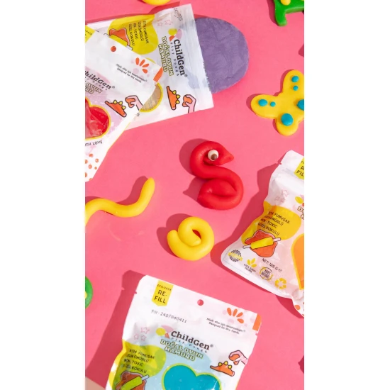 ChildGen Plastelína Ecopack prírodná plastelína v 9 žiarivých farbách.