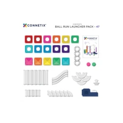 Magnetická stavebnica Ball Run Launcher Pack 47 dielov