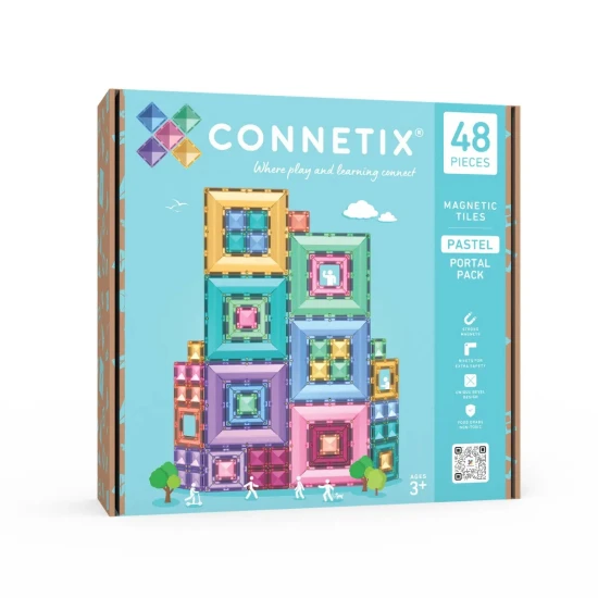 Connetix Magnetická stavebnica Pastel Portal Pack 48 dielov