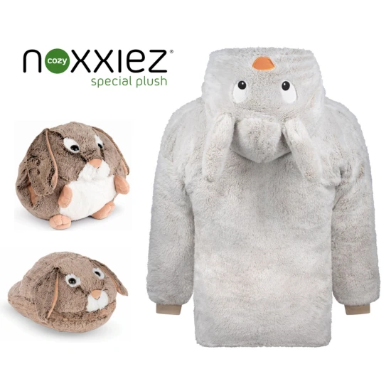 Cozy Noxxiez Hrejivý plyšový vankúš 3 v 1 Králik