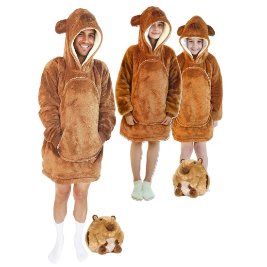 Cozy Noxxiez Hrejivý plyšový vankúš 3 v 1 Kapybara Cozy Noxxiez Hrejivý plyšový vankúš 3 v 1 Kapybara