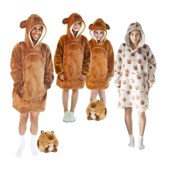 Cozy Noxxiez Hrejivý plyšový vankúš 3 v 1 Kapybara Cozy Noxxiez Hrejivý plyšový vankúš 3 v 1 Kapybara