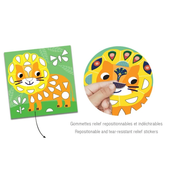 Kreatívna súprava pre deti Tvorenie s nálepkami Na savane 3+