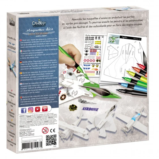 Kreatívna sada pre deti Papierové 3D modely Lietadlá Crea Lign