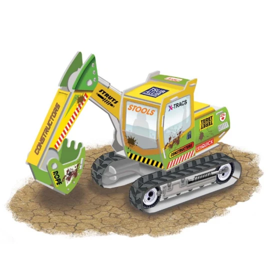 Kreatívna sada pre deti Papierové 3D modely Stavebné autá Crea Lign