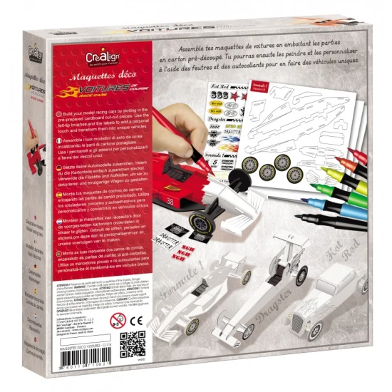 Kreatívna sada pre deti Papierové 3D modely Závodné autá Crea Lign