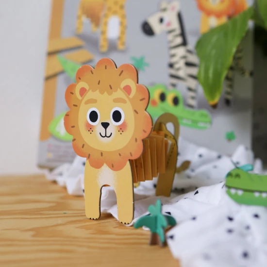 Kreatívna súprava pre deti Tvorenie z papiera Zvieratá Savana Crea Lign