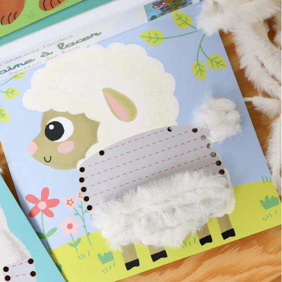 Kreatívna sada pre deti Prevliekacie obrázky Huňaté zvieratká 3+ od Crea Lign.