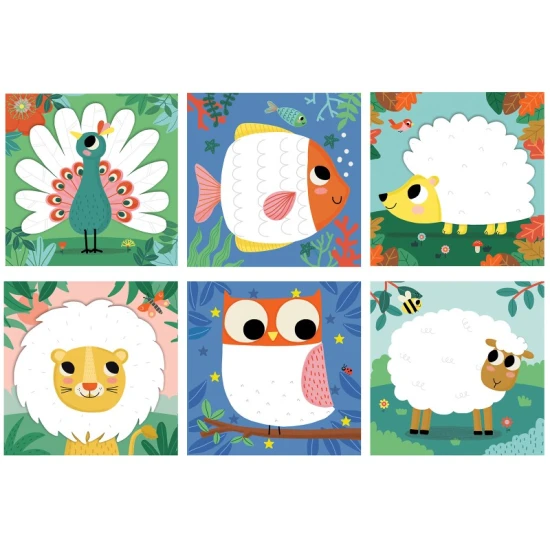 Kreatívna súprava pre deti Prstové farby Zvieratá