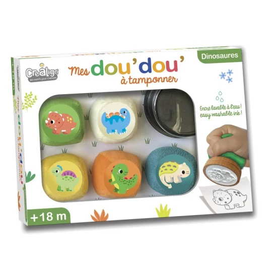 Prvé mäkké pečiatky pre deti – Dinosaury
