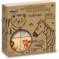 Drevené pečiatky s úchytkami Savana 9 ks