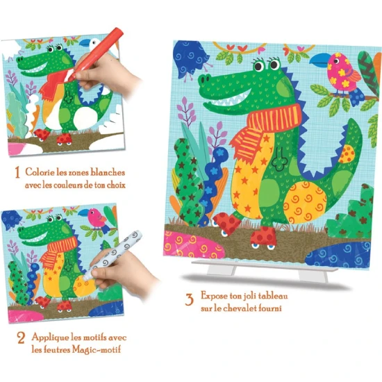 Kreatívna súprava pre deti Kúzelné fixky Zvieratá Crea Lign