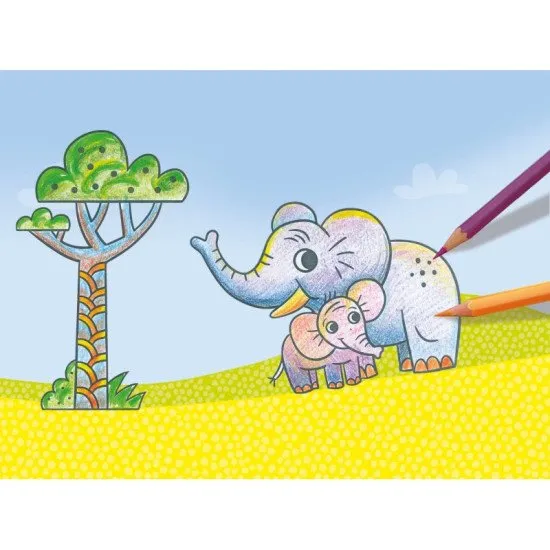 Súprava penových pečiatok Moja savana 10 Ks Crea Lign