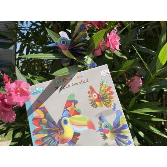 Kreatívna sada pre deti Tvorenie z papiera Exotickí vtáci Crea Lign