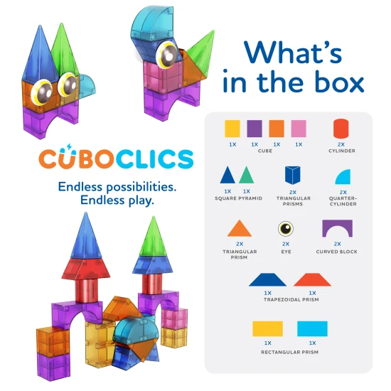 Magnetická stavebnica Cubo Clics Creative Pack 22 ks