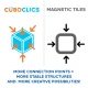 Magnetická stavebnica Cubo Clics Builder set 64 ks
