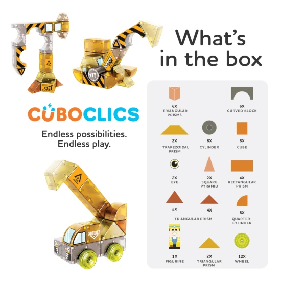 Magnetická stavebnica Cubo Clics Builder set 64 ks