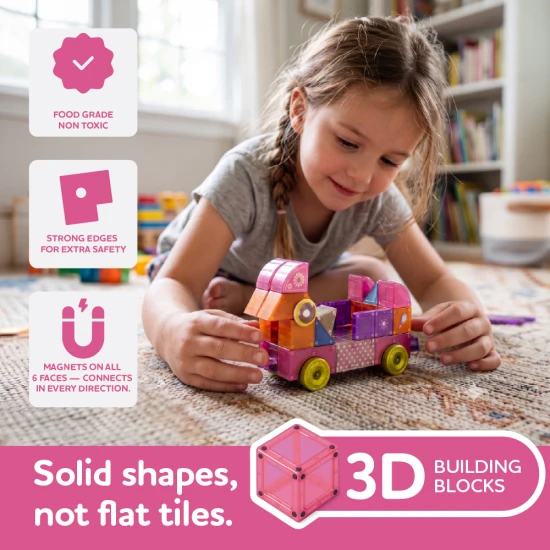 Magnetická stavebnica Cubo Clics Princess set 62 ks