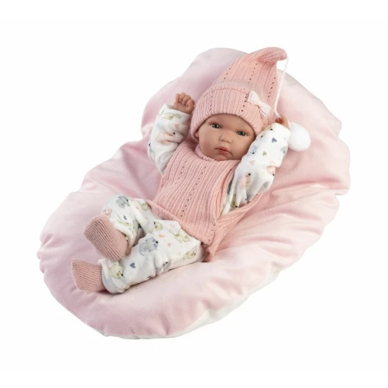 Bábätko bez zvuku s vinylovým telom, 35 cm, ručne vyrobené v Španielsku, detailné spracovanie, ideálne na kúpanie.