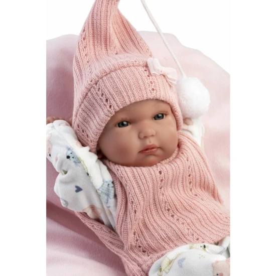 Bábätko bez zvuku s vinylovým telom, 35 cm, ručne vyrobené v Španielsku, detailné spracovanie, ideálne na kúpanie.
