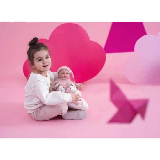 Bábätko bez zvuku s vinylovým telom, 35 cm, ručne vyrobené v Španielsku, detailné spracovanie, ideálne na kúpanie.