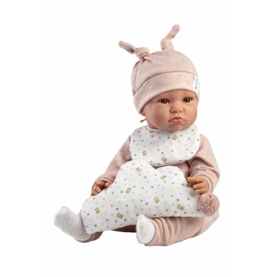 Interaktívne hovoriace bábätko Llorens 45 cm s realistickými zvukmi „mama“ a „papa“.