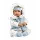 Interaktívne hovoriace bábätko Llorens 44 cm s realistickými zvukmi „mama“ a „papa“.