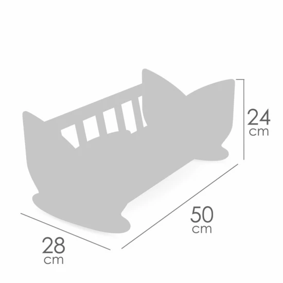 Drevená kolíska pre bábiky Tulipe DeCuevas s pastelovým dizajnom a motívom tulipánov