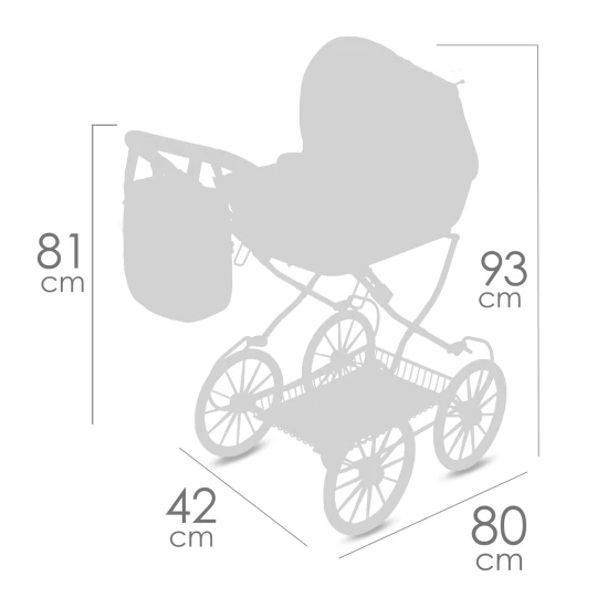 Skladací kočík pre bábiky s taškou DeCuevas Honey 2026 81 cm