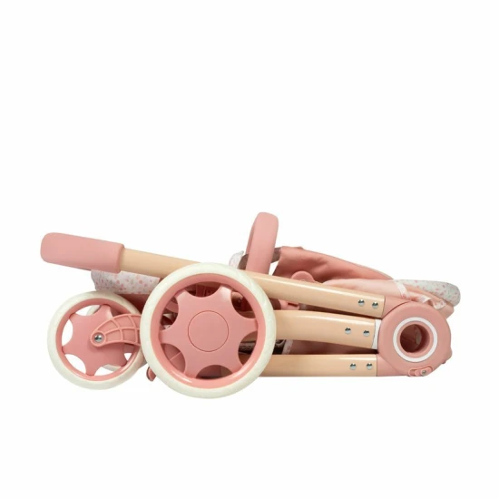 Sklápací kočík pre bábiky Tulipe 2025 s odnímateľnou taškou a kombinovanou funkciou 3 v 1.