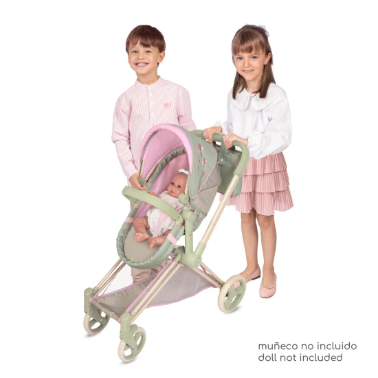 Skladací kočík pre bábiky 3 v 1 s taškou DeCuevas Botanic 2026 73 cm