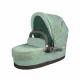 Skladací kočík pre bábiky DeCuevas 81773 Capriccio 2025 v mentolovo zelenej farbe s odnímateľnou korbičkou a taškou