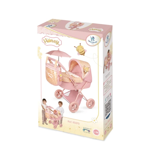 Skladací kočík pre bábiky so slnečníkom a taškou DeCuevas Honey 2026 60 cm