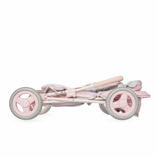 Sklápací kočiarik pre bábiky DeCuevas 85075 so slnečníkom a taškou z kolekcie Sophie 2025 v jemných pastelových farbách.