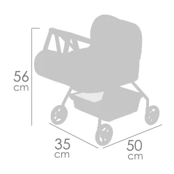 Môj prvý kočík pre bábiky s taškou DeCuevas GALA 56 cm
