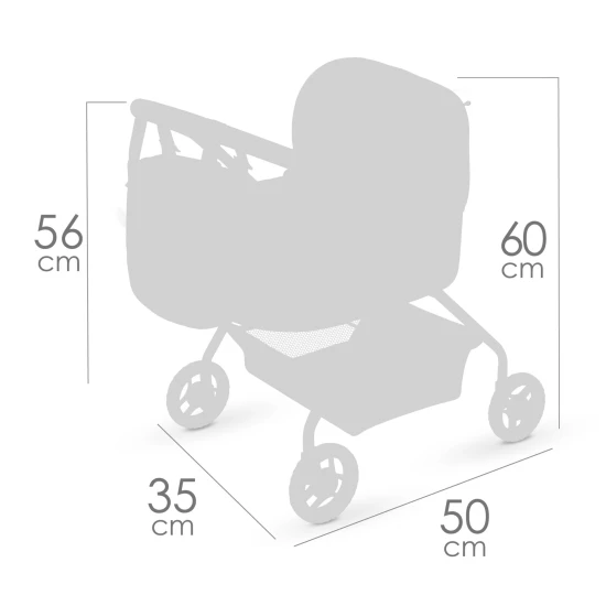 Môj prvý kočík pre bábiky s taškou DeCuevas Honey 2026 56 cm