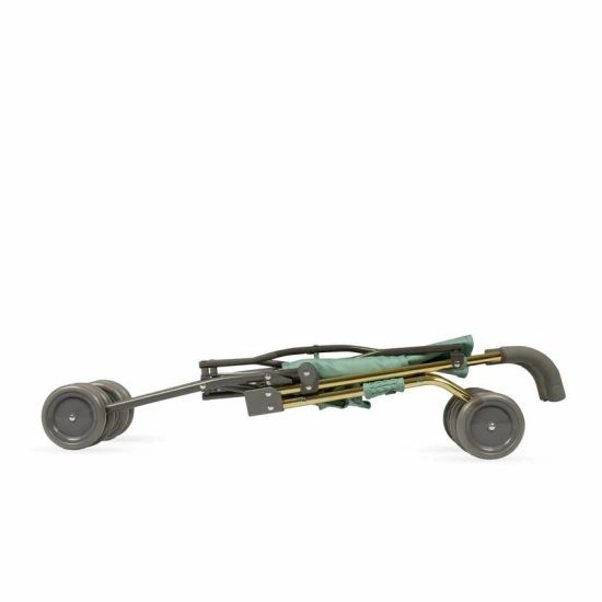 Skladací kočík pre bábiky DeCuevas Capriccio 2025 v mentolovej farbe so slnečníkom a taškou, výška 60 cm