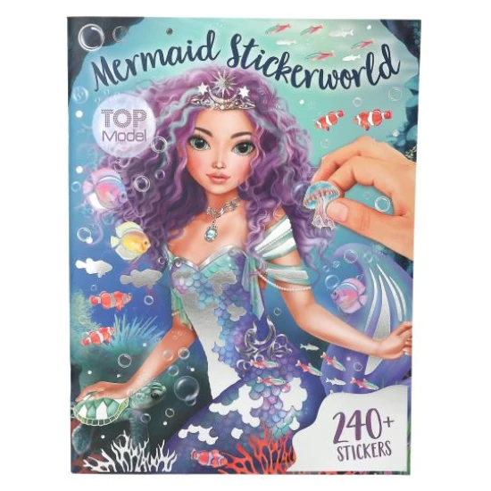Depesche TOPModel Nálepkový zošit Mermaid DP-13395 so strieborným metalickým efektom
