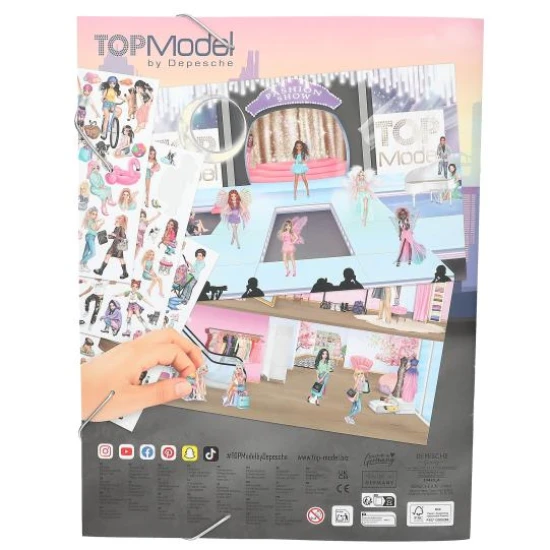 Tvorivý zošit TopModel Stickerworld s 220 nálepkami - Depesche DP-13423