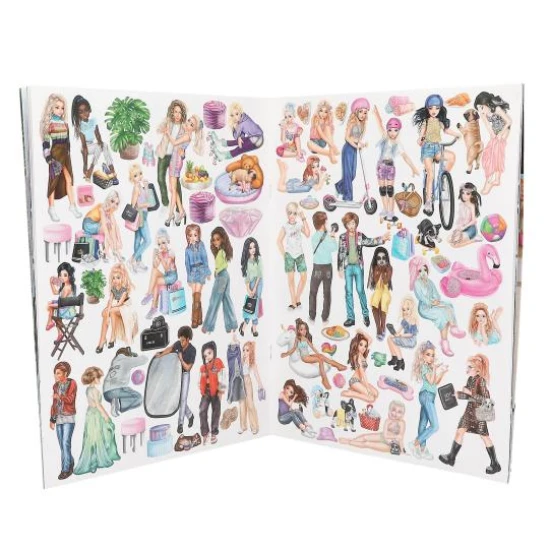 Tvorivý zošit TopModel Stickerworld s 220 nálepkami - Depesche DP-13423