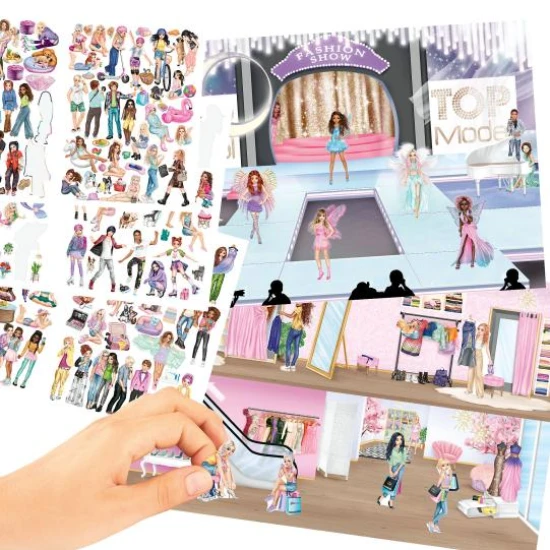 Tvorivý zošit TopModel Stickerworld s 220 nálepkami - Depesche DP-13423