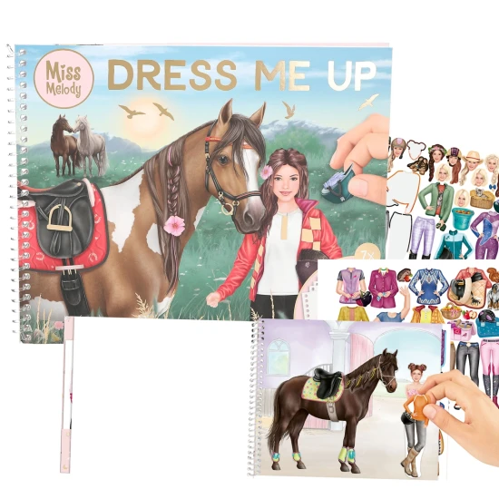 Depesche Miss Melody Kreatívna kniha nálepiek Dress Me Up DP-13744 s koňmi
