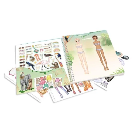 Depesche TOPModel Kreatívny zošit nálepiek Dress Me Up Safari DP-13831
