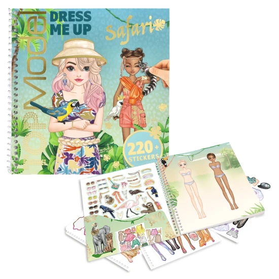 Depesche TOPModel Kreatívny zošit nálepiek Dress Me Up Safari DP-13831
