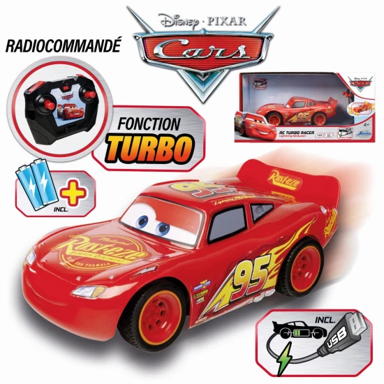 RC Cars 3 Blesk McQueen Turbo Racer 1:24 17 cm – Dickie Toys D3084038