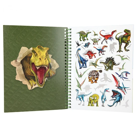 Maľovanka so samolepkami Dino World