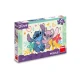 Detské puzzle Stitch a Angel – 24 odolných dielikov z kartónu