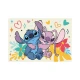 Detské puzzle Stitch a Angel – 24 odolných dielikov z kartónu